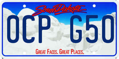 SD license plate 0CPG50