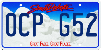 SD license plate 0CPG52