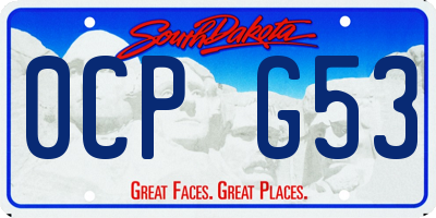 SD license plate 0CPG53