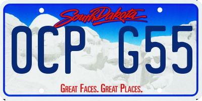 SD license plate 0CPG55