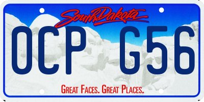 SD license plate 0CPG56