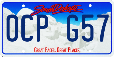 SD license plate 0CPG57