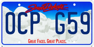 SD license plate 0CPG59