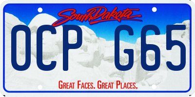 SD license plate 0CPG65