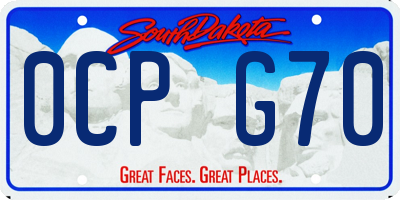 SD license plate 0CPG70