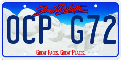 SD license plate 0CPG72