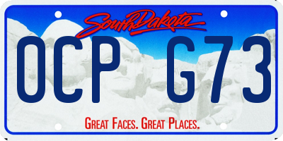 SD license plate 0CPG73