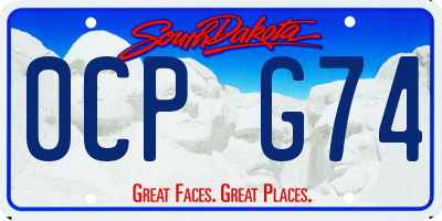 SD license plate 0CPG74