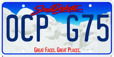 SD license plate 0CPG75