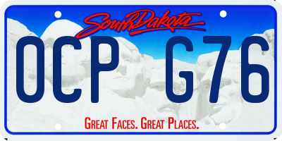 SD license plate 0CPG76