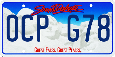 SD license plate 0CPG78
