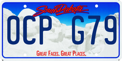 SD license plate 0CPG79