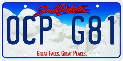 SD license plate 0CPG81