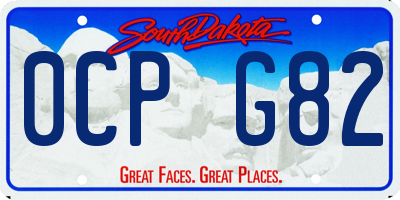 SD license plate 0CPG82
