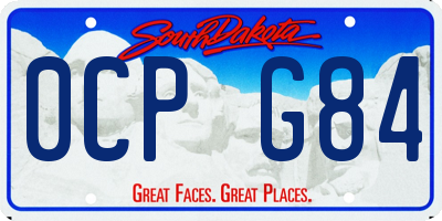 SD license plate 0CPG84