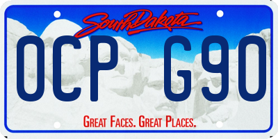 SD license plate 0CPG90