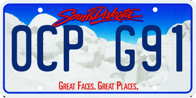 SD license plate 0CPG91