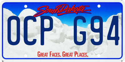 SD license plate 0CPG94