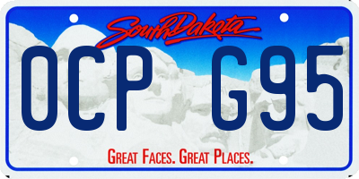 SD license plate 0CPG95