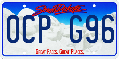 SD license plate 0CPG96