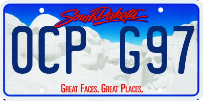 SD license plate 0CPG97