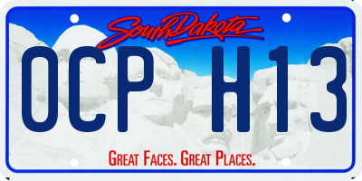 SD license plate 0CPH13