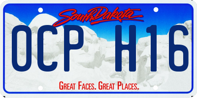 SD license plate 0CPH16