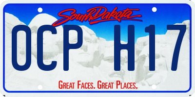 SD license plate 0CPH17