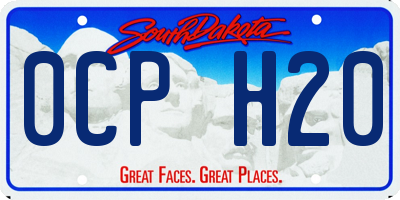 SD license plate 0CPH20