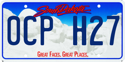 SD license plate 0CPH27