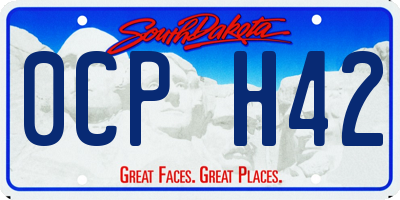 SD license plate 0CPH42