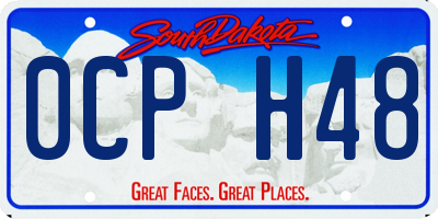 SD license plate 0CPH48