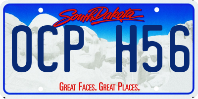 SD license plate 0CPH56