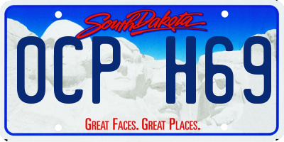 SD license plate 0CPH69