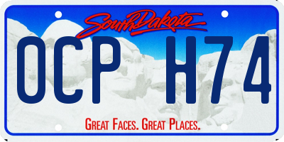 SD license plate 0CPH74