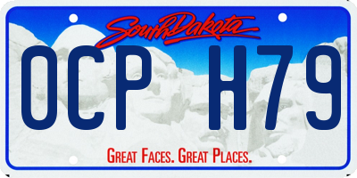 SD license plate 0CPH79