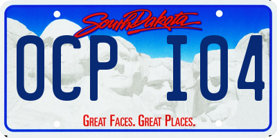 SD license plate 0CPI04