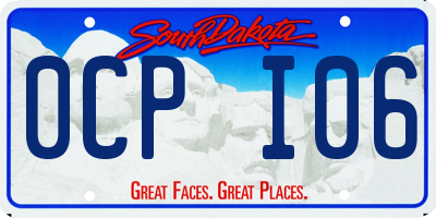 SD license plate 0CPI06