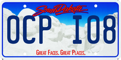 SD license plate 0CPI08