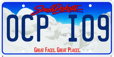 SD license plate 0CPI09