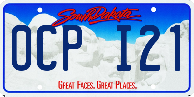 SD license plate 0CPI21