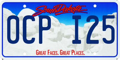 SD license plate 0CPI25