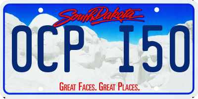 SD license plate 0CPI50