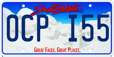 SD license plate 0CPI55