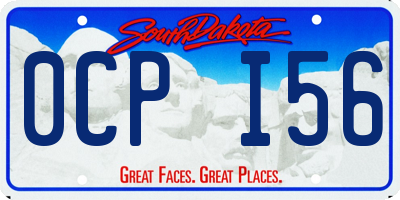SD license plate 0CPI56