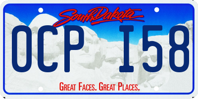 SD license plate 0CPI58