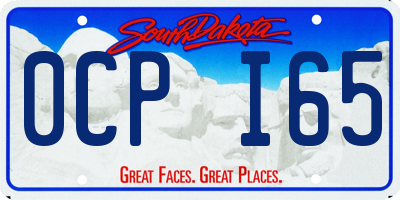 SD license plate 0CPI65