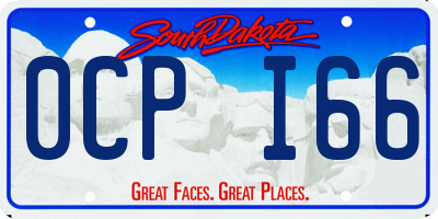 SD license plate 0CPI66