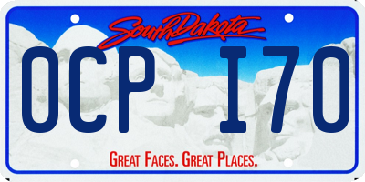 SD license plate 0CPI70