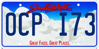 SD license plate 0CPI73